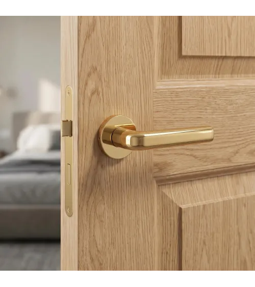 Polished gold INULLA door handle design handle