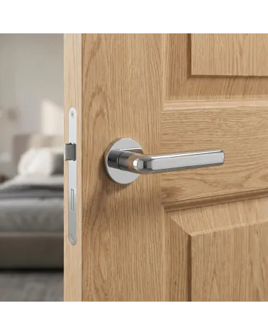 Polished Chrome Door Handle Sophisticated and Bold - INULLA Model