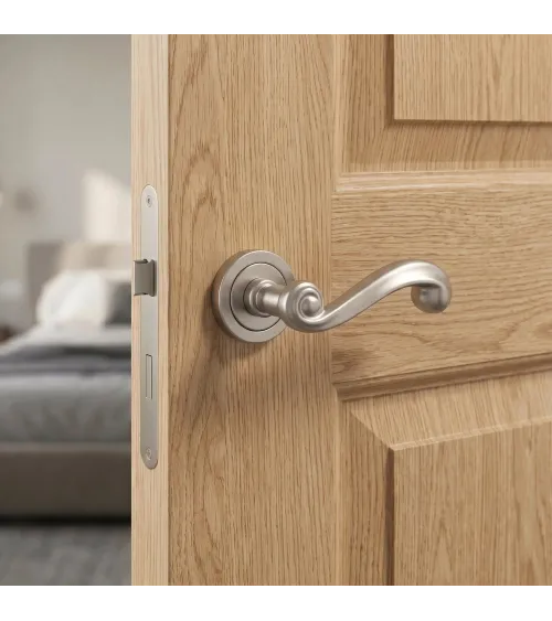 TUPAI 738 brushed nickel door handle design handle