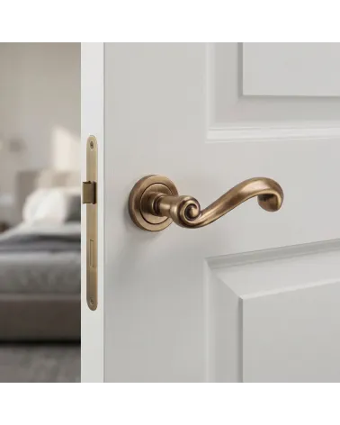 Matt Antique Patina Door Handle for a refined interior - TUPAI 739 Model