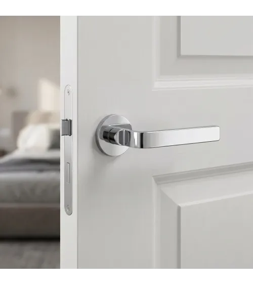 Polished chrome Ento Zai door handle design handle