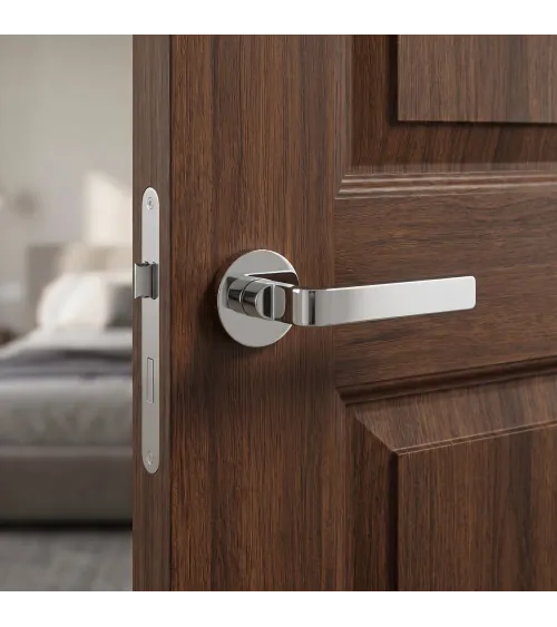 Polished chrome Ento Zai door handle design handle