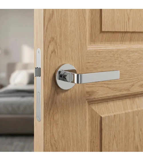 Polished chrome Ento Zai door handle design handle