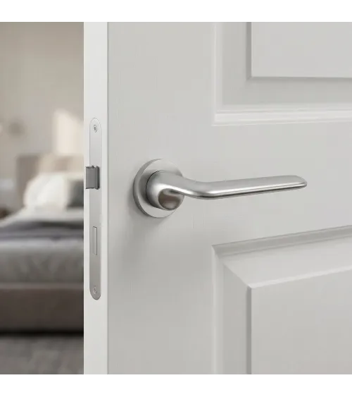 Satin Chrome Door Handle Ento Elan Designer Handle