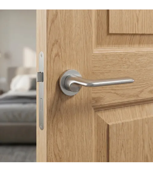 Satin Chrome Door Handle Ento Elan Designer Handle