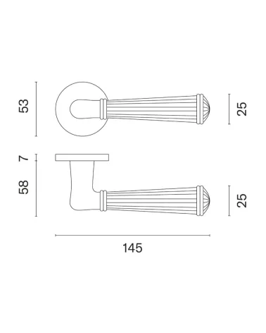 ARIDA Light Brown Door Handle | Millahandles