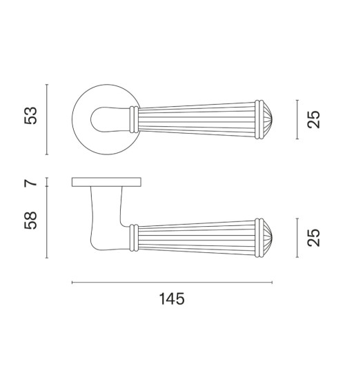 Zamak Door Handle - AMARYLIA Model Millapoignées