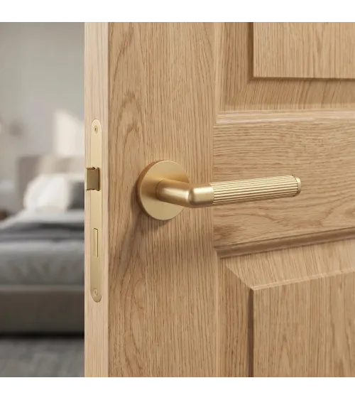 LOBELLIA matt gold door handle designer handle
