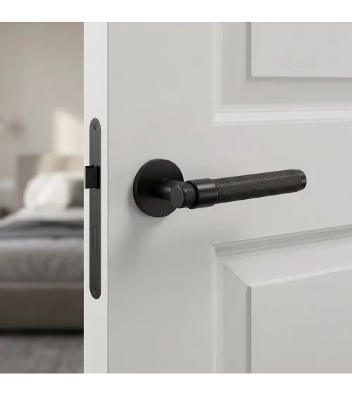 Black Door Handle Line GHOST Round - designer handle