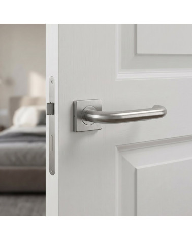Timeless Stainless Steel Finish Door Handle - KVADRAT 1704 Model