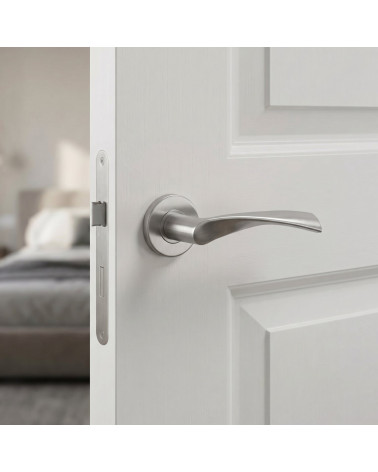 Stainless Steel Door Handle with subtle shine - Model OVAL 1708