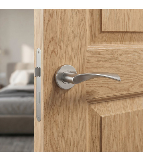 OVAL 1708 stainless steel colour door handle designer ironmongery