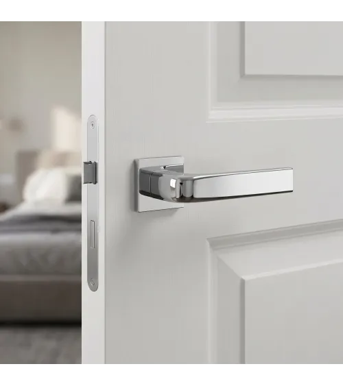 Polished chrome JENA door handle designer handle