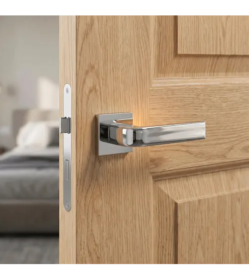 Polished chrome JENA door handle designer handle
