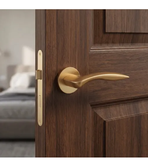 ROBINE matt gold door handle design hardware