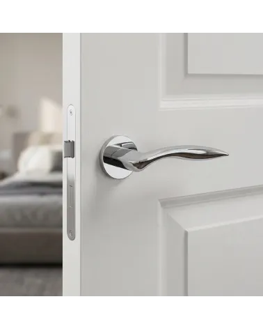 Refined and Sophisticated Polished Chrome Door Handle - ROBINE Model