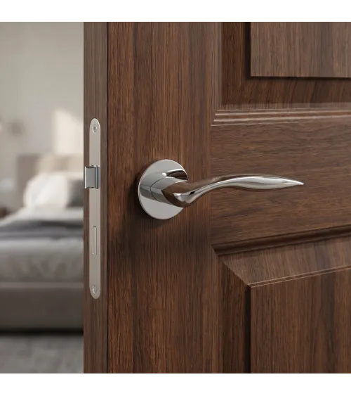 ROBINE polished chrome door handle design hardware