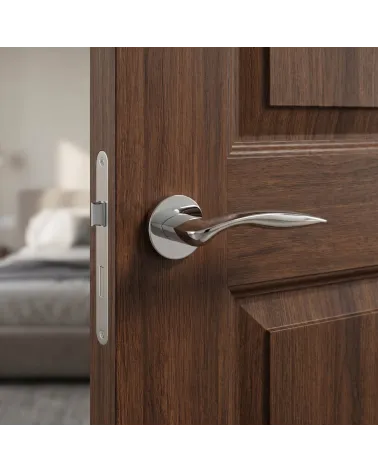Refined and Sophisticated Polished Chrome Door Handle - ROBINE Model
