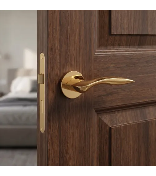 ROBINE polished gold door handle design handle