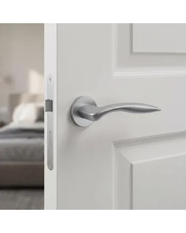 Door Handle in Satin Chrome with a prestigious finish - ROBINE