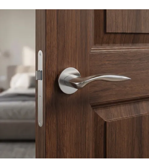 ROBINE satin chrome door handle designer hardware