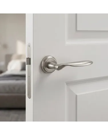 Satin nickel door handles VENERA