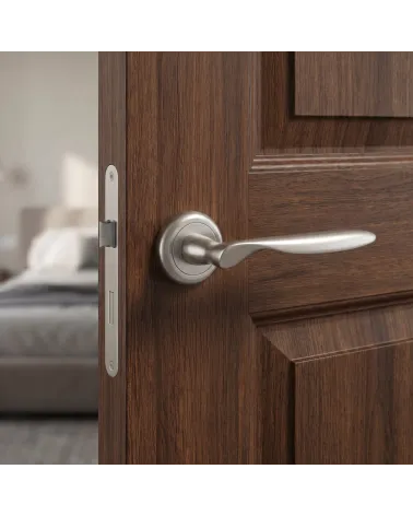Satin nickel door handles VENERA