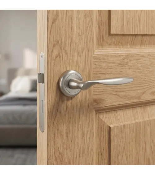 VENERA satin nickel door handle designer handle