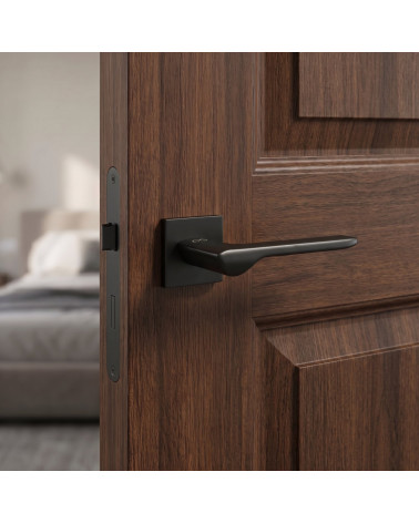 Square zamak LIGNE door handles