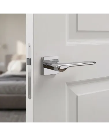 LIGNE Square Polished Chrome Door Handles