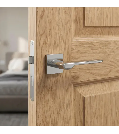 LIGNE polished chrome door handle design handle