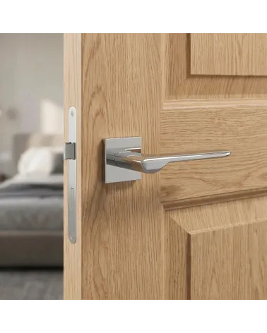 LIGNE Square Polished Chrome Door Handles