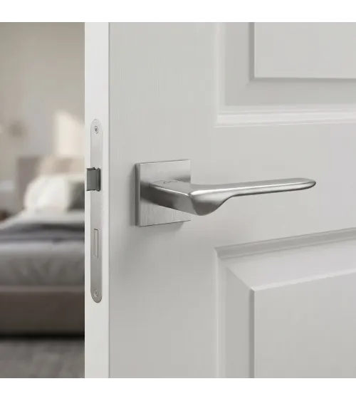 LIGNE brushed chrome door handle design handle