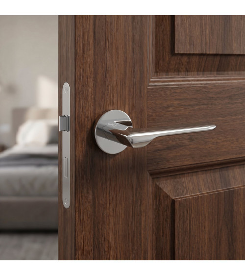 LIGNE polished chrome door handle design handle