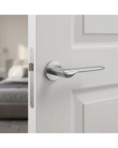 LIGNE Round Brushed Chrome Door Handles