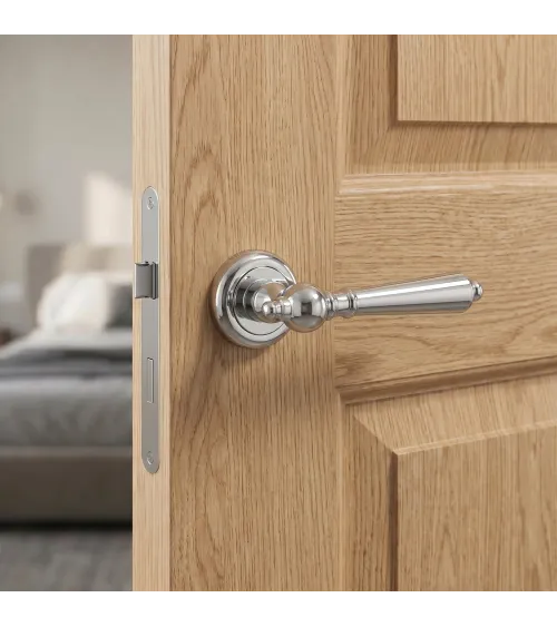 Polished chrome MILLENAIRE door handle designer handle