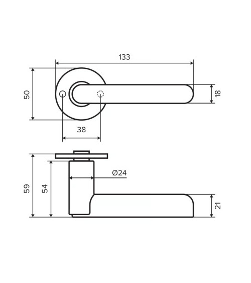 Pair of door handles PH Tukan 50F colour 2