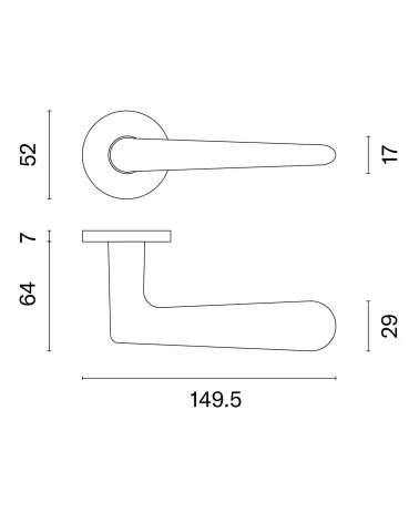LAVANDA nickel door handles