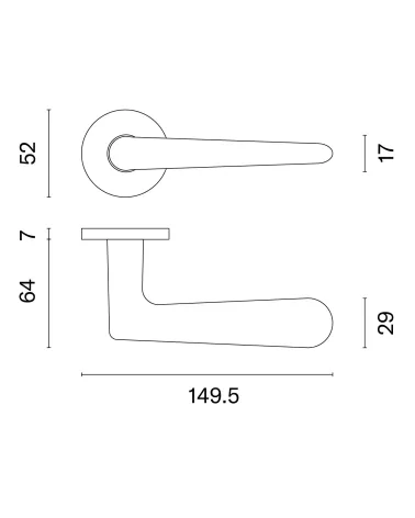 LAVANDA matt gold door handles