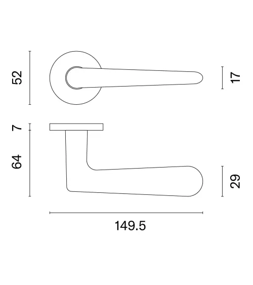 Modern design door handle LAVANDA design handle