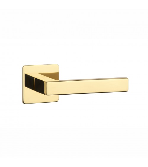 Polished gold door handle KVADRAT 1760 design handle