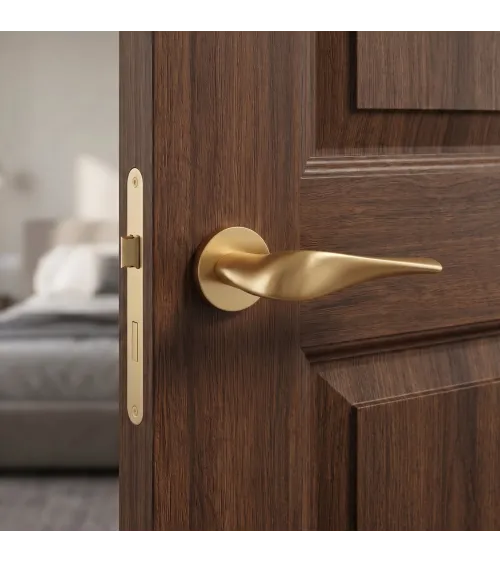 PETUNIA matt gold door handle design handle