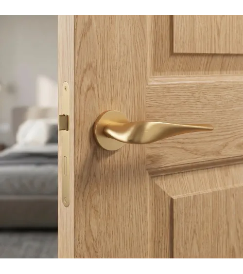 PETUNIA matt gold door handle design handle