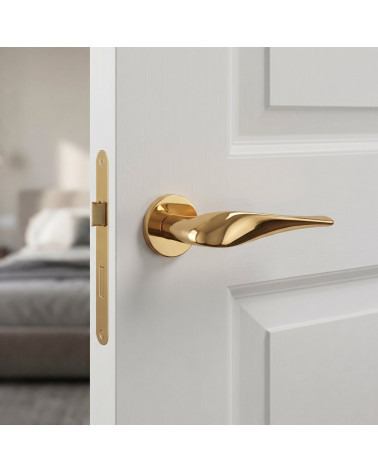 Polished Gold PETUNIA Door Handles