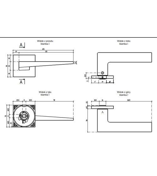Black EDA designer door handle