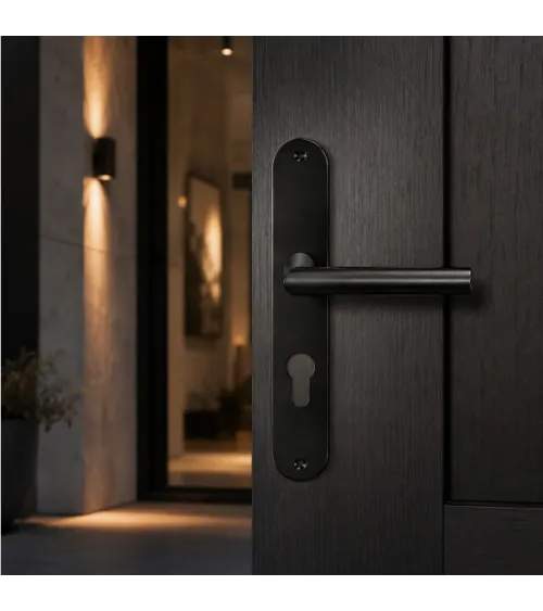 Altesse handle on large black PVD plate Cylinder 70