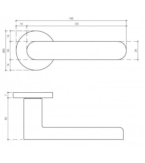 White ALORA door handle design handle