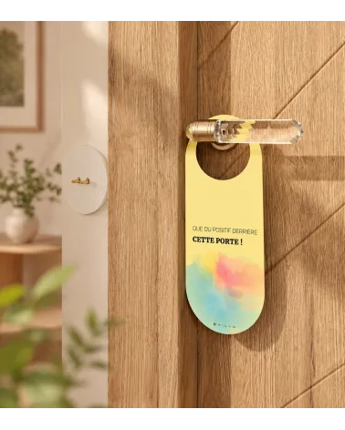 Double-sided door hanger Positive & Worry-free Zone