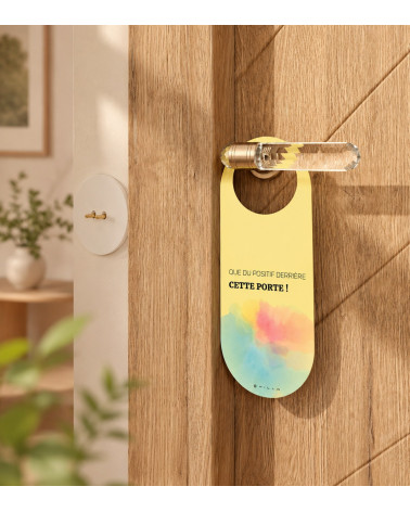 Double-sided door hanger Positive & Worry-free Zone