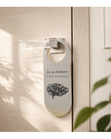 Double-sided door hanger Positive & Worry-free Zone